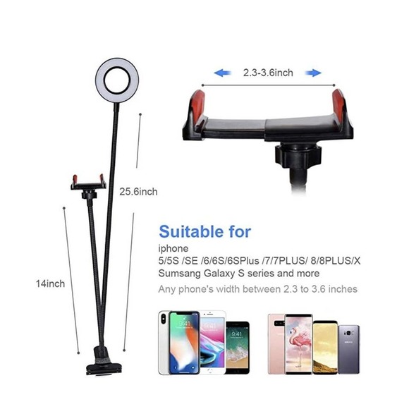 Selfie Ring Light Cellphone Holder - Picture 3 of 6